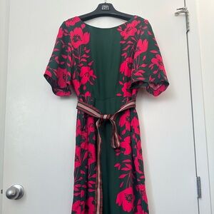 Boden Green/Pink Dress Size 6R